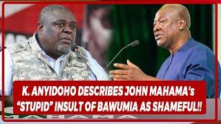 K. Anyidoho Describes John Mahama's "Stupid" Insult Of Bawumia As Shameful!!