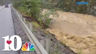 I-40 closed in Cocke Co. and Western NC after mudslides, flooding along interstate