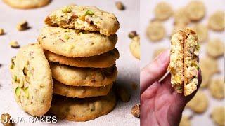 Crunchy Pistachio Cookies With 7 Ingredients Only | Jaja Bakes