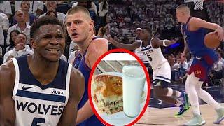 With those SPINNING moves Nikola Jokic sent Edwards and his TEAMMATES to get some SNACKS for him...
