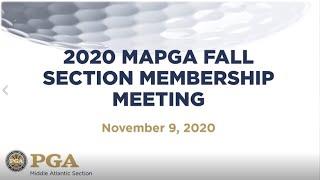 2020 MAPGA Fall Membership Meeting