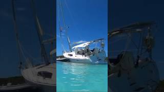 Sailboat High and Dry in the Bahamas #shorts #sailboatlife #aground #sailboatlife #sailingchannel