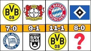 COMPARISON:  BUNDESLIGA  Biggest Wins in History! #dortmund #bayerleverkusen #bayernmunich