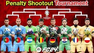 EURO 2024 Veterans and Messi become goalkeeper! Penalty Shootout Tournament! Ronaldo, Giroud…【FC 24】