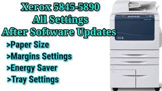 Xerox copier 5875 Tray size Settings || Paper Size || Xerox Energy Saver ||