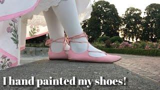 Painting Faux Suede Shoes with Craft Acrylic Paint!