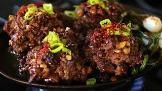 Minced, Seasoned, & Grilled Beef Ribs (Tteokgalbi : 떡갈비)