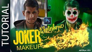 Adobe Photoshop tutorial of Joker Makeup | ArtFilm VFX