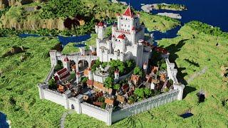 Minecraft Timelapse | Fantasy Medieval Castle - Nimbarad | Survival World Map Download