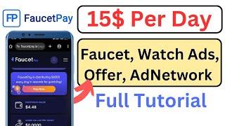 how to earn money from faucetpay | earn free crypto without investment | earning website 2025