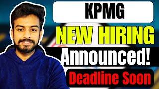 KPMG Biggest Hiring Announced Again ! OFF Campus Drive For 2024, 2025 Batch | Fresher Jobs