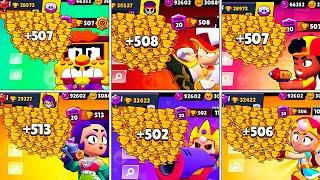 ALL NONSTOP to 500 TROPHIES - Brawl Stars Compilation