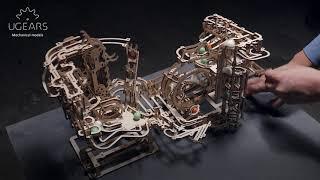 Ugears Marble Run Stepped Hoist | Assemble me. Let my marbles go!