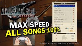 ALL SONGS back to back, Star Rating, Max Speed With Hand Cam! | Final Fantasy 7 Rebirth