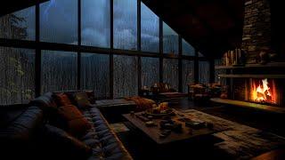 Soothing Rain and Fireplace Sounds for Sleep and Study, Good Night Sleep ️Dreamy Drizzles