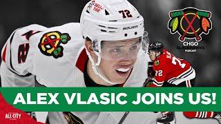 Chicago Blackhawks defenseman Alex Vlasic joins the show! | CHGO Blackhawks Podcast