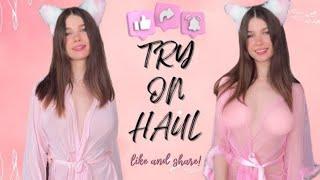 [4K] Transparent Dress Try on Haul | Translucent Clothes & No Bra Fashion