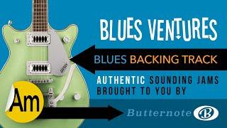 Blues Ventures backing track in A minor | 1960's style teen-beat surf guitar 12-bar!