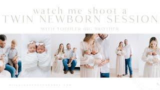 Studio Twin Newborn Session Behind the Scenes | Session Posing Workflow