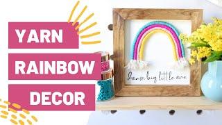 Yarn Rainbow Decor To Make With Your Cricut!