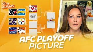 Kay Adams Reacts to the AFC Playoff Picture, Chargers Jumping Steelers, Broncos Ready for Bills