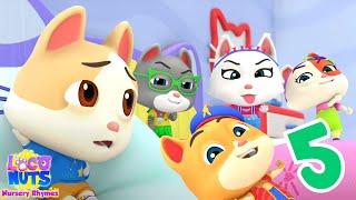 Five Little Kittens Jumping On The Bed + More Cartoon Videos for Kids