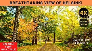 Breathtaking Views of Helsinki Cycle Paths | Oulunkylä to City Centre Cycling | View in 1080p