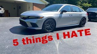 5 things I HATE about my 2022 Honda Civic sport