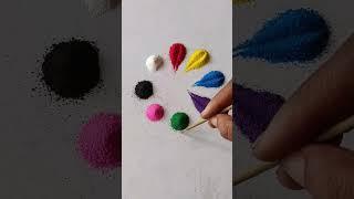 Simple Rangoli| Satisfying Rangoli|Easy Rangoli Tips and Tricks|ASMR #rangoli#satisfying#asmr#viral