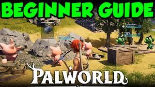 BEST PALWORLD BEGINNER GUIDE! Starting Palworld Tips and Walkthrough!