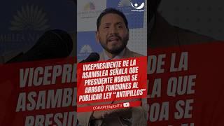 Vicepresidente legislativo señala que presidente Noboa se arrogó funciones en Ley "Antipillos"