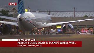 Body discovered in wheel well of plane at Maui airport