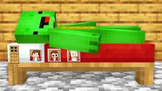 JJ Family Built a House inside Mikey’s BED in Minecraft (Maizen)