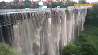 Мост стал Водопадом во время ливня Украина:  Каменец- Подольский