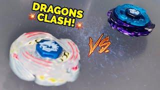 CLASH OF DRAGONS! Lighting L-Drago 100HF vs Omega Dragonis 85XF! BEYBLADE METAL FIGHT!!!