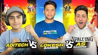 LOKESH GAMER VS AS GAMING VS ADITECH WINNER WIN GET 1M DIAMONDS FREE FIRE