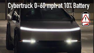 Tesla Cybertruck AWD 0–60 mph Test at 10% Battery