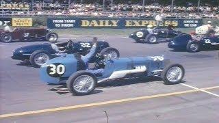 1963 Vintage Car Racing at Silverstone Race Track 16mm Archive Colour Film.