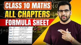 Class 10 Maths complete formula sheet |  All Chapters #boardexams #class10