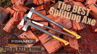 The BEST Wood Splitting AXE | FISKARS X25 VS X27 VS Maul