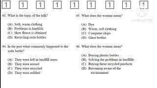 TOEFL Listening Exercise 7 - Part C with Answer