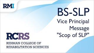 BS- Speech Language & Pathology | Ms. Madiha Anees | Vice Principal | RCRS |