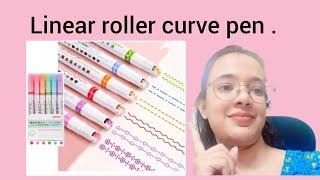 liner roller curve pen.how to use liner pens. @_artwithpriyam school crafts using liner pens.