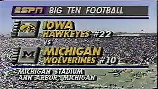 1990 Big 10 Football: #22 Iowa (4-1) @ #10 Michigan (3-2)