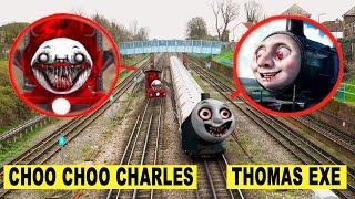 DROHNE überwacht CHOO CHOO CHARLES vs THOMAS DER ZUG EXE um 3 UHR mittags !! | KAMBERG TV