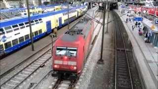 E-Lok 101 120-4 beim Gleiswechsel im Hbf Hamburg - Eisenbahn TV