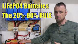 LIFEPO4 batteries longest Life cycle possible 9 years vs 16 years the 20-80% Rule