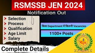 RSMSSB Junior Engineer Vacancy 2024 | Exam Pattern Syllabus & Age Limit | All Updates