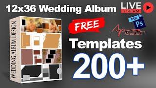 12x36 Wedding Album Templates 200+ ||  wedding album PSD free download||