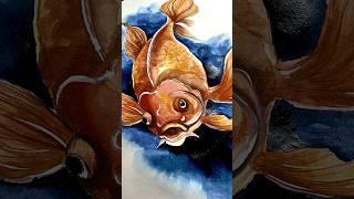 Gold Fish Painting #watercolor #goldfish #shortsvideo